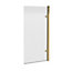 Shower Bath Bundle Single End Square Tub, Front Panel & Square Hinged Bath Screen, 1700mm x 700mm - Brushed Brass - Balterley