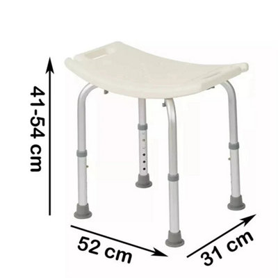 Shower Chair Height Adjustable Stool Seat Padded Bath Tub Shower Seat WaterProof
