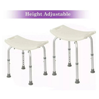 Shower Chair Height Adjustable Stool Seat Padded Bath Tub Shower Seat WaterProof