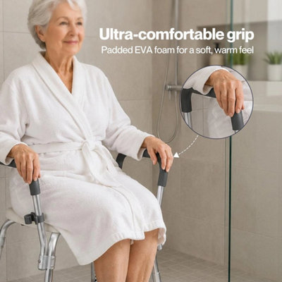 Shower Chair With Detachable Armrest Bathroom Stool For Pregnant Women/Elder