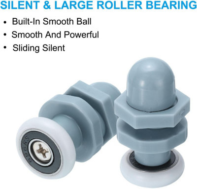 Set Of 4 Shower Door Rollers/Runners/Replacements/Spares/Wheels Top&Bottom 23mm L073P