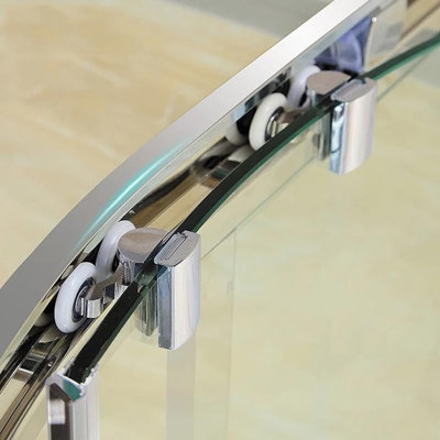 Stainless Steel Shower Door Rollers – 23mm Wheels, 2 Top + 2 Bottom, For 4-6mm Glass Doors, Zinc Alloy With Stainless Bearings