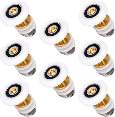 thumbnail image 2 of Uxcell 8 Pcs Shower Door Rollers, 25mm Dia Bathroom Glass Door Rollers 2 of 12