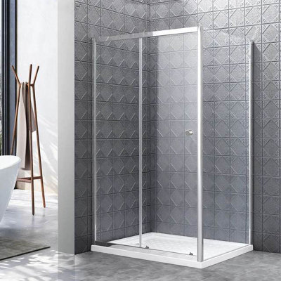 Shower Enclosure Clear Glass Sliding Shower Door 1000x760mm - 6