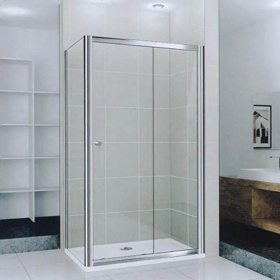 Shower Enclosure Clear Glass Sliding Shower Door 1000x760mm - 7
