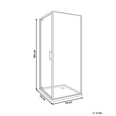 Shower Enclosure DARLI 700 x 700 x 1850 mm Black