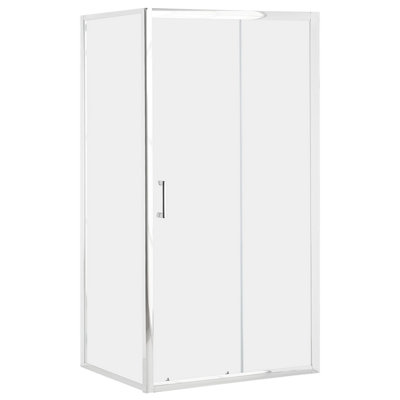 Shower Enclosure YORO II 800 x 1000 x 1850 mm Silver Price Comparisons | Compare The Build