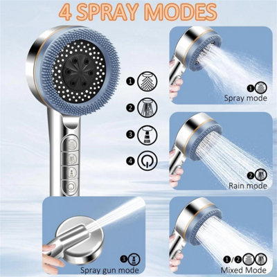 Shower Head Filtered Shower Head High Pressure With 4 Jet Types for ...