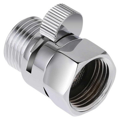 Shower Head Flow Restrictor Control Valve Shut Off for Hand Shower Bidet 1/2 Chrome