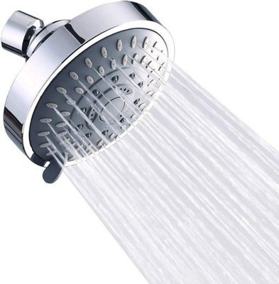 Shower Head, High Pressure Rain Fixed Showerhead Rainfall 5 Setting ...