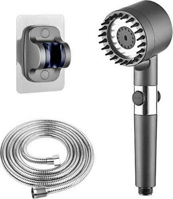 Shower head, high pressure water saving filter, 3 modes massage spray