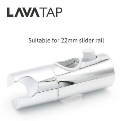 Shower Head Holder Replacement Chrome Shower Rail Slider Arm Adjuster 3 Year Guarantee (22mm)