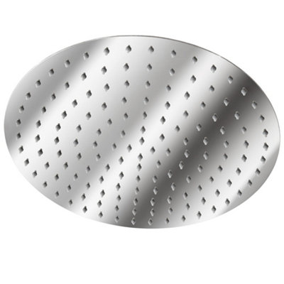 Shower head round, stainless steel  -  silver