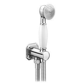 Shower Head - Traditional Outlet Elbow with Wall Bracket and Handset