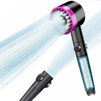 Shower head with filter, massage shower head with 3 + 1 different jets ...