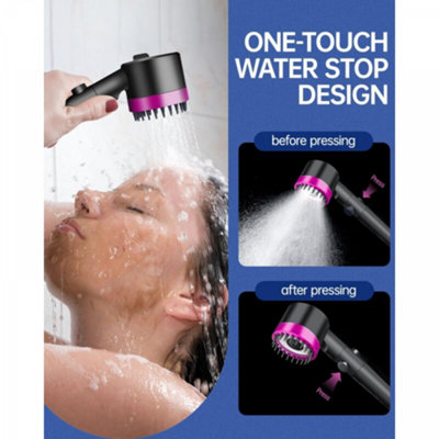 Shower head with filter, massage shower head with 3 + 1 different jets ...