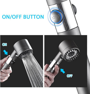 Shower head with handheld filter high pressure 4 spray modes with 1.5m ...