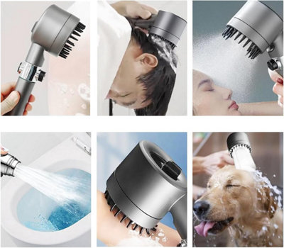 Shower head with handheld filter high pressure 4 spray modes with 1.5m ...