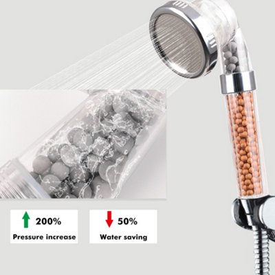 Shower head with beads discount