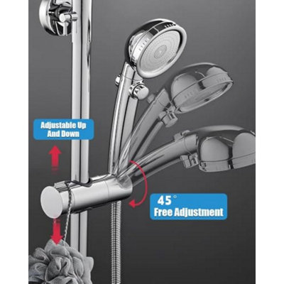 Shower Holder Adjustable 19 25 mm, No Drilling Clamp, Rotation Sprayer ...