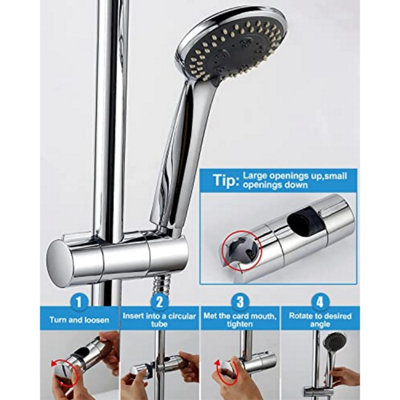 Shower Holder Adjustable 19 25 mm, No Drilling Clamp, Rotation Sprayer ...