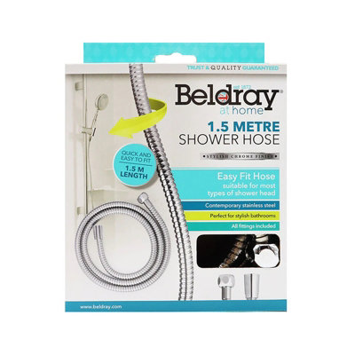 Shower Hose 1.5 Metre Stainless Steel Anti Twist Chrome Modern
