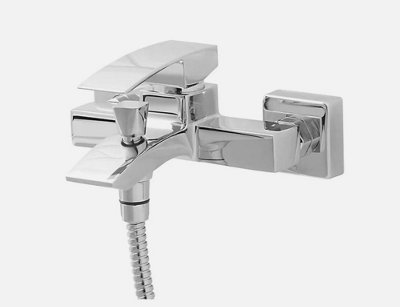 Shower Mixer Expose Valve Bath Filler Chrome Single Lever Wall Mounted