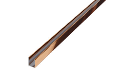 Shower profile glass fixing in Gloss Copper stainless steel