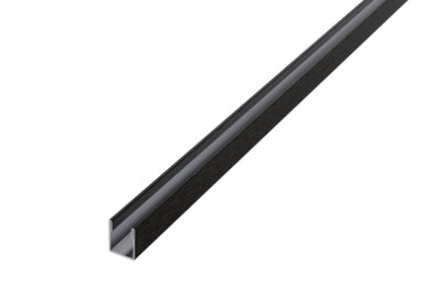 Shower profile glass fixing in Satin Black stainless steel