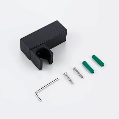 Shower Rail Holder Black Matt Finish Stainless Steel Material Accessory - 7
