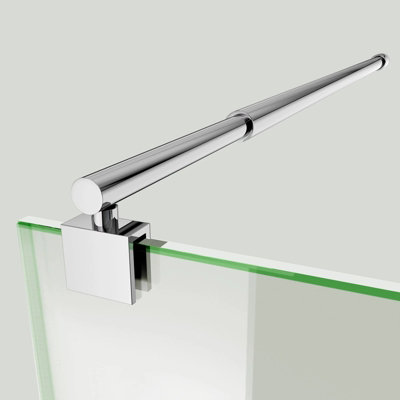 Shower Screen Support Bar Arm 700-1200mm for 8-10mm Glass Doors