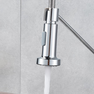 Shower Tap Pull Out Spray Head Replacement Sprayer  Kitchen Plumbing Chrome Finish - 3