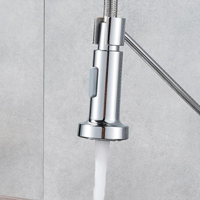 Shower Tap Pull Out Spray Head Replacement Sprayer  Kitchen Plumbing Chrome Finish - 7