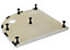 Shower Tray Leg Set & Plinth Kit - White - 1000mm x 1000mm Panel - Balterley