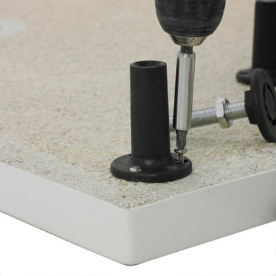 Shower Tray Leg Set & Plinth Kit - White - 1800mm & 1000mm Panel - Balterley