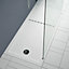 Shower Tray Rectangle Walk In 1700x700mm White Finish Stone Resin Slimline 40 mm