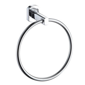 Showerdrape Admiralty Rust Proof Chrome Towel Ring Wall Mounted (W)170mm