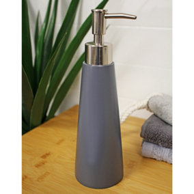 Showerdrape Alto Grey Resin Freestanding Liquid Soap Dispenser