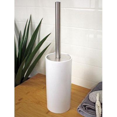 Showerdrape Alto White Collection Toilet Brush & Holder