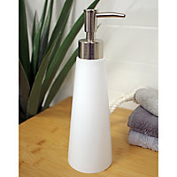 Showerdrape Alto White Resin Freestanding Liquid Soap Dispenser