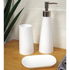 Showerdrape Alto White Set Of 3 Bathroom Accessory Set