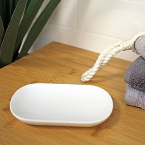 Showerdrape Alto White Soap Dish Freestanding