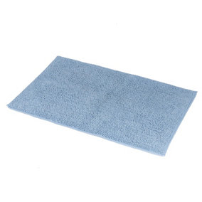 Showerdrape Andorra Cobalt Blue 100% Cotton Bath Mat 800 x 500mm