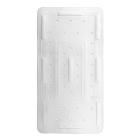 Showerdrape Anti-slip Comfy White Bath Mat (L)700mm (W)360mm