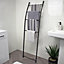 Showerdrape Apex Black Towel Rail Freestanding Ladder (W)440mm