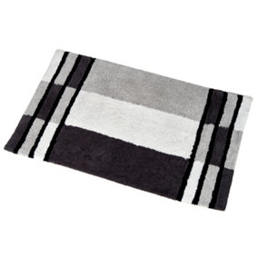 Showerdrape Arlington Grey 100% Cotton Bath Mat 800 x 500mm