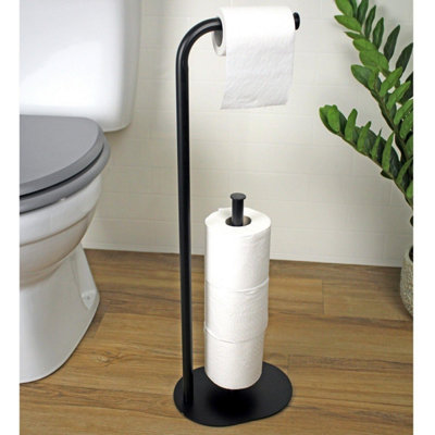 Showerdrape Aspen Black Toilet Roll & Spare Paper Holder Freestanding Price Comparisons | Compare The Build