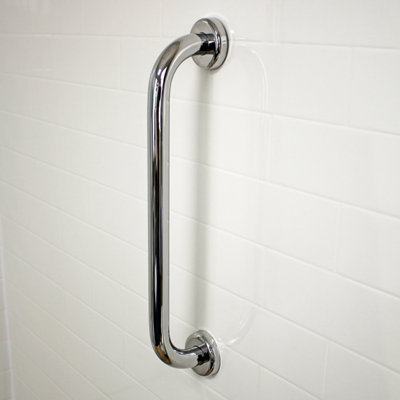 Showerdrape Assurity Stainless Steel Curved Bathroom Safety Grab Rail (L)400mm