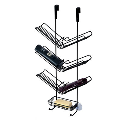 Showerdrape Atrium 3 Tier Hanging Black Shower Caddy