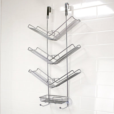Showerdrape Atrium 3 Tier Hanging Chrome Shower Caddy